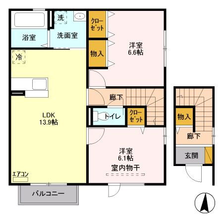 埼玉県熊谷市肥塚２ 熊谷駅 2LDK アパート 賃貸物件詳細