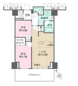 東京都新宿区四谷１ 四ツ谷駅 2LDK マンション 賃貸物件詳細
