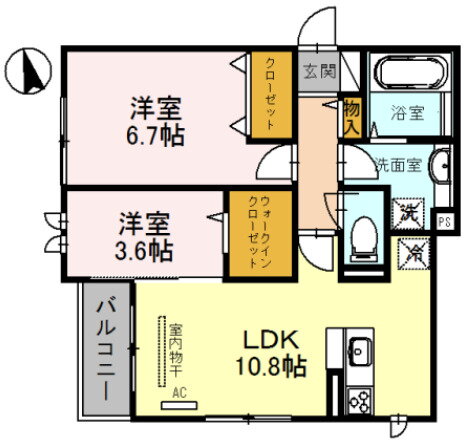 兵庫県明石市日富美町 明石駅 2LDK アパート 賃貸物件詳細