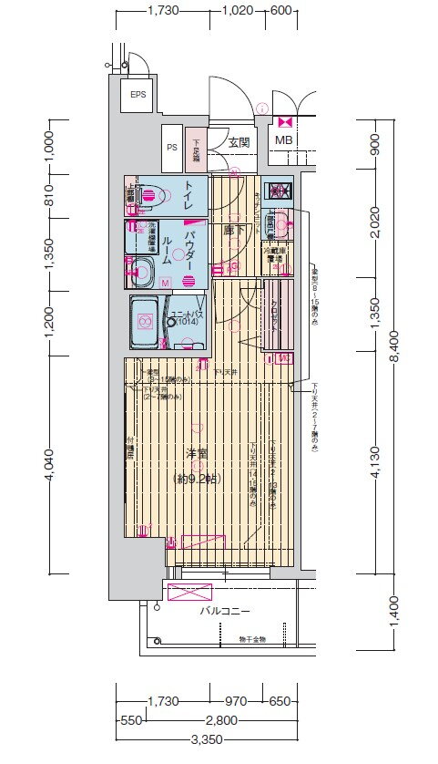 愛知県名古屋市中区新栄１ 新栄町駅 1K マンション 賃貸物件詳細