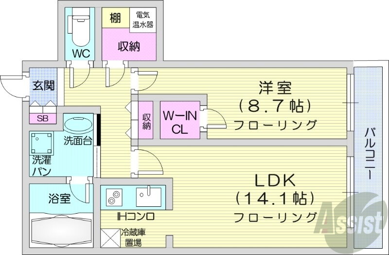 北海道札幌市中央区南五条西８ すすきの駅 1LDK マンション 賃貸物件詳細