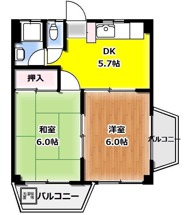 東京都新宿区下落合１ 高田馬場駅 2DK マンション 賃貸物件詳細