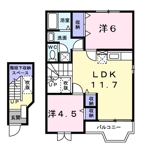 岡山県岡山市東区南古都 上道駅 2LDK アパート 賃貸物件詳細