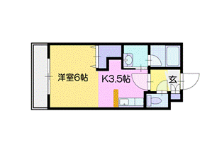 パークコート恵み野 4階 1K 賃貸物件詳細