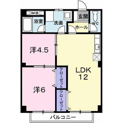 兵庫県姫路市北平野２ 野里駅 2LDK アパート 賃貸物件詳細