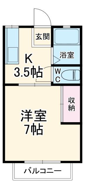 シティハイツＡ 2階 1K 賃貸物件詳細