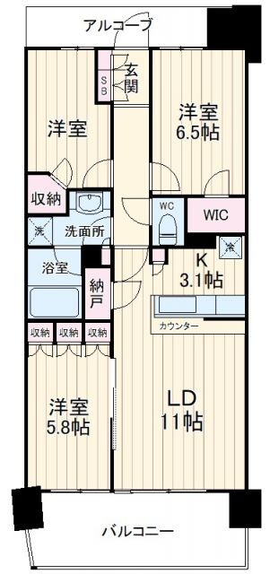 千葉県習志野市奏の杜２ 津田沼駅 3LDK マンション 賃貸物件詳細