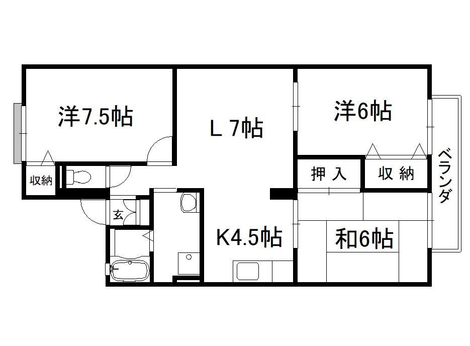 京都府京田辺市草内宮ノ後 興戸駅 3LDK アパート 賃貸物件詳細