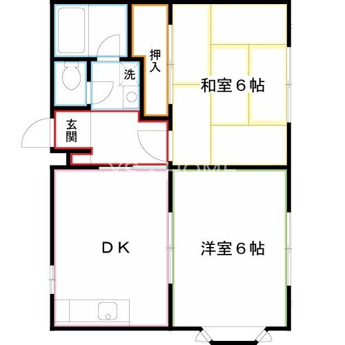 ランドオーエノ 1階 2DK 賃貸物件詳細