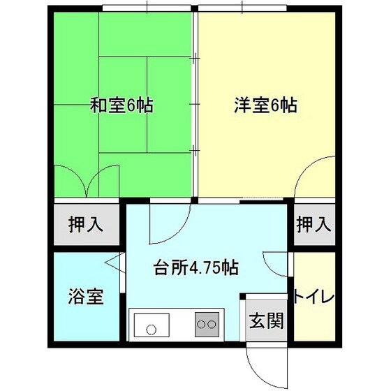 岩手県盛岡市緑が丘４ 厨川駅 2K アパート 賃貸物件詳細