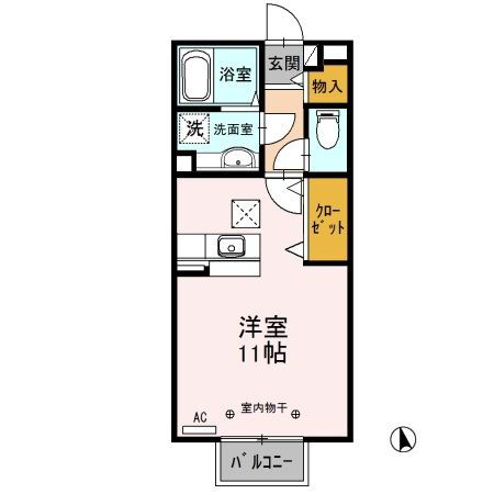 栃木県小山市犬塚２ 小山駅 ワンルーム アパート 賃貸物件詳細