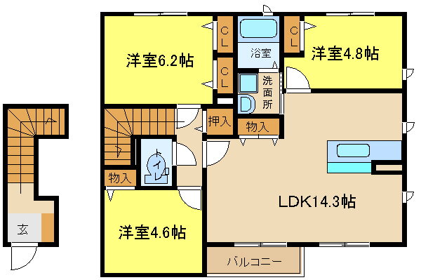 兵庫県姫路市双葉町 姫路駅 3LDK アパート 賃貸物件詳細
