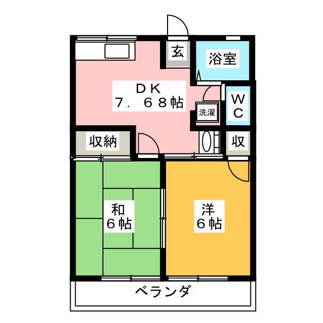 栃木県宇都宮市清原台１ 宇都宮駅 2DK アパート 賃貸物件詳細
