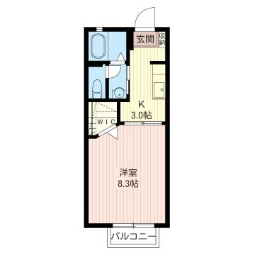 ドミール・ディアス・Ｗ　ＩＩ 2階 1K 賃貸物件詳細