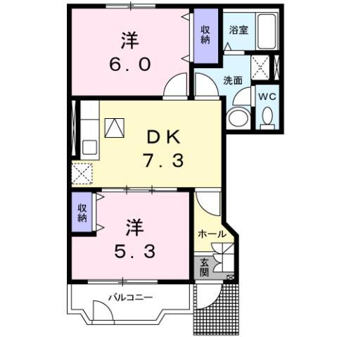 富山県富山市萩原 南富山駅 2DK アパート 賃貸物件詳細