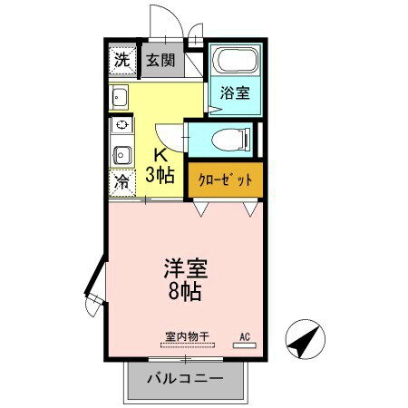 徳島県徳島市住吉３ 1K アパート 賃貸物件詳細