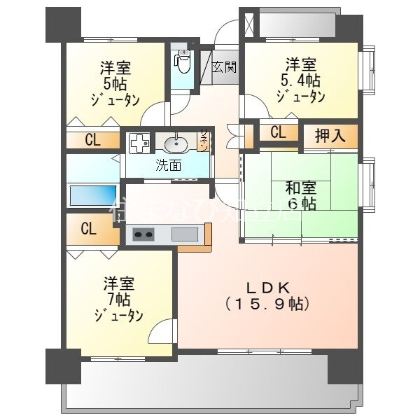 ユーハウス東刈谷 3階 4LDK 賃貸物件詳細