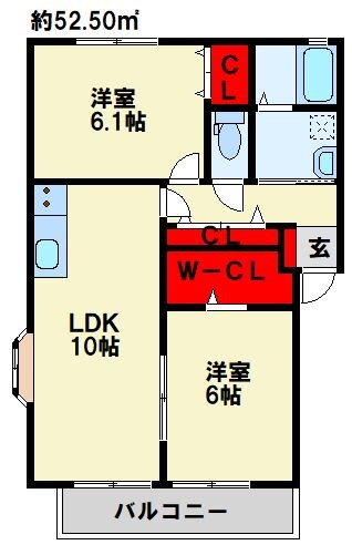 福岡県中間市中央１ 筑豊中間駅 2LDK アパート 賃貸物件詳細