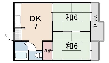 兵庫県伊丹市野間１ 稲野駅 2DK アパート 賃貸物件詳細