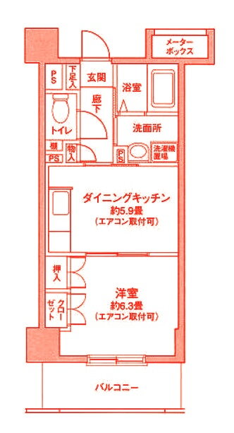 神奈川県横浜市鶴見区鶴見中央５ 京急鶴見駅 1DK マンション 賃貸物件詳細