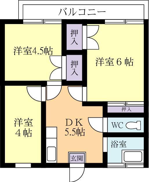 茨城県つくば市千現１ つくば駅 3DK アパート 賃貸物件詳細