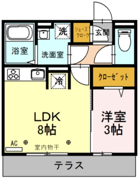 ヴィラージュ 3階 1LDK 賃貸物件詳細