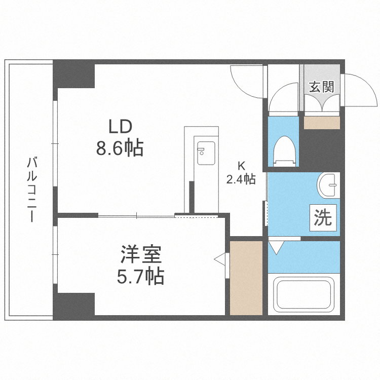 レゾ札幌 9階 1LDK 賃貸物件詳細