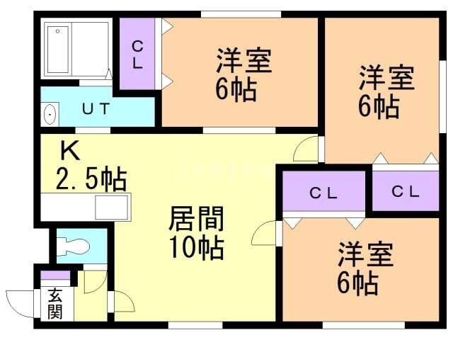 北海道札幌市豊平区月寒東二条１９ 福住駅 3LDK アパート 賃貸物件詳細