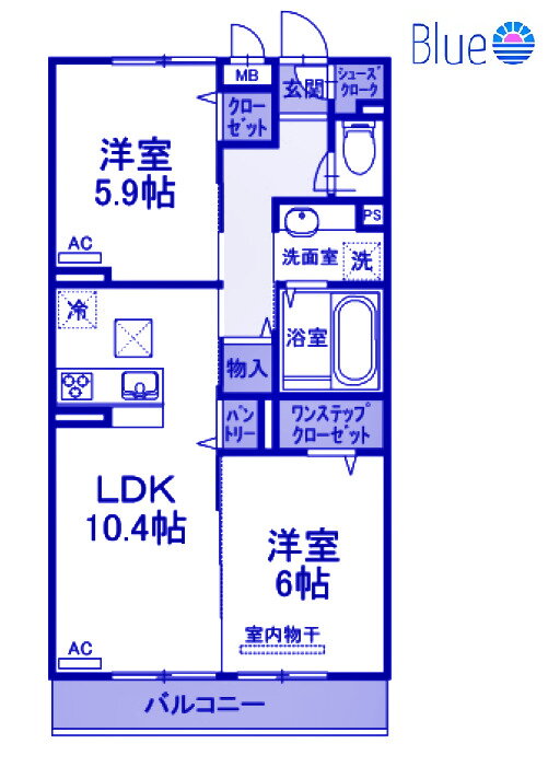 神奈川県横浜市港北区綱島東３ 綱島駅 2LDK アパート 賃貸物件詳細