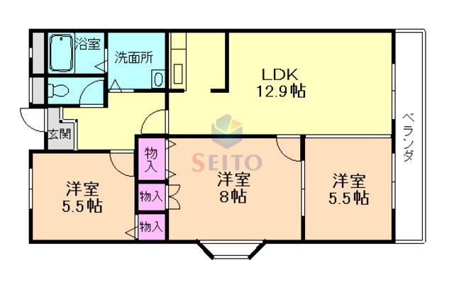 大阪府豊中市桜の町７ 少路駅 3LDK マンション 賃貸物件詳細
