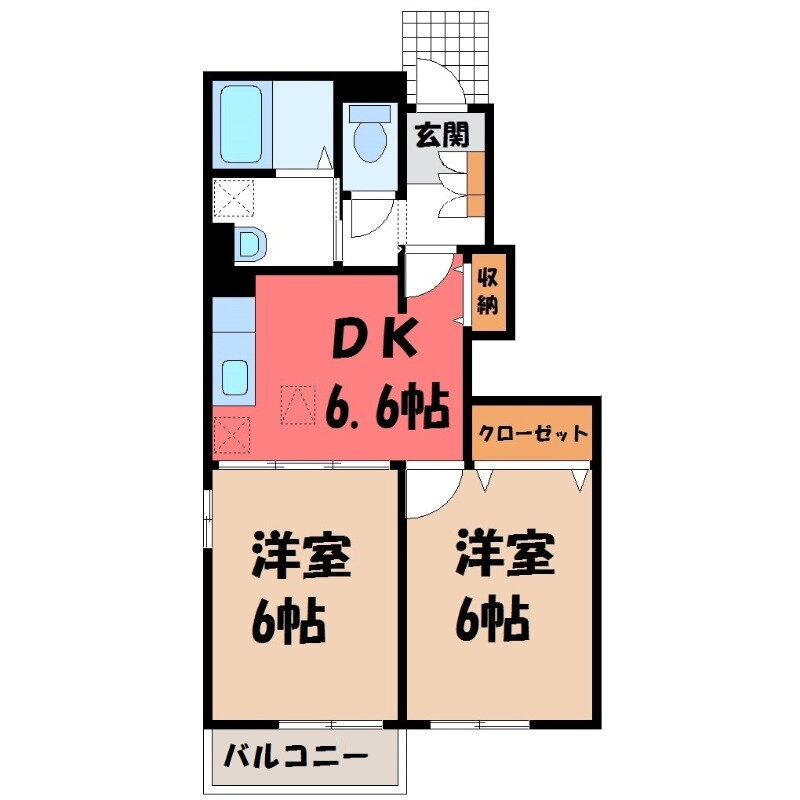 埼玉県行田市大字白川戸 東行田駅 2DK アパート 賃貸物件詳細