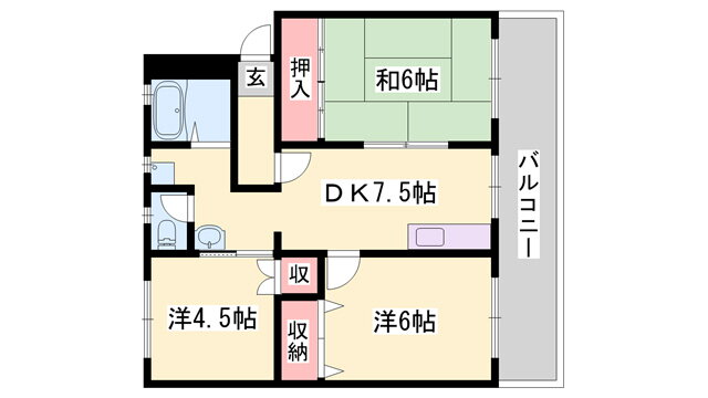 アルテハイム姫路 2階 3DK 賃貸物件詳細