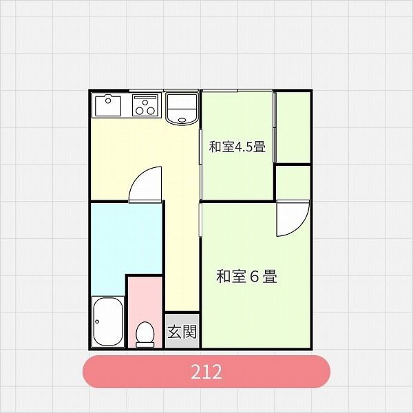 和歌山県和歌山市内原 黒江駅 2K アパート 賃貸物件詳細
