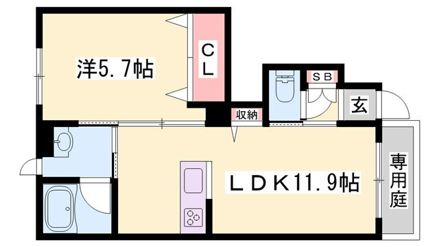 兵庫県加西市中野町 姫路駅 1LDK アパート 賃貸物件詳細