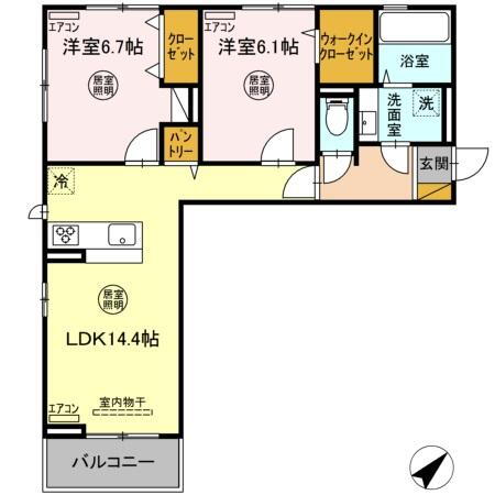 ＫＥＮＴＡ金田西 3階 2LDK 賃貸物件詳細