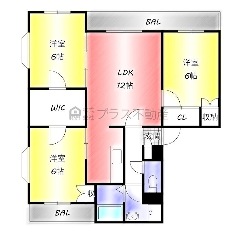 福岡県飯塚市平恒 天道駅 3SLDK マンション 賃貸物件詳細
