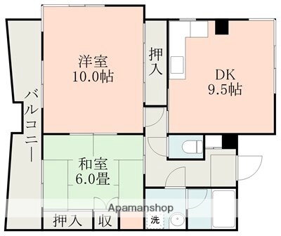熊本県熊本市東区渡鹿８ 東海学園前駅 2DK マンション 賃貸物件詳細