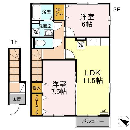 広島県広島市安芸区畑賀町 海田市駅 2LDK アパート 賃貸物件詳細