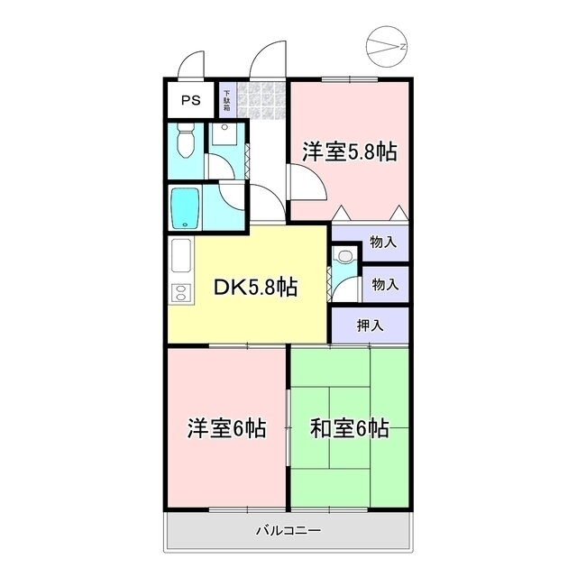 千葉県野田市七光台 七光台駅 3DK マンション 賃貸物件詳細