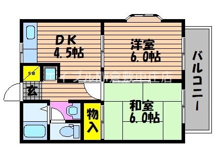 岡山県岡山市北区平野 庭瀬駅 2DK アパート 賃貸物件詳細