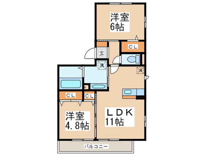 神奈川県横浜市緑区長津田町 長津田駅 2LDK アパート 賃貸物件詳細