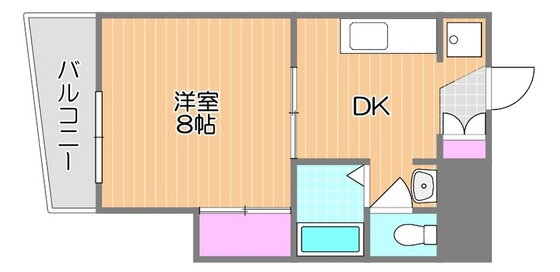 岡山二の丸ビル 2階 1K 賃貸物件詳細