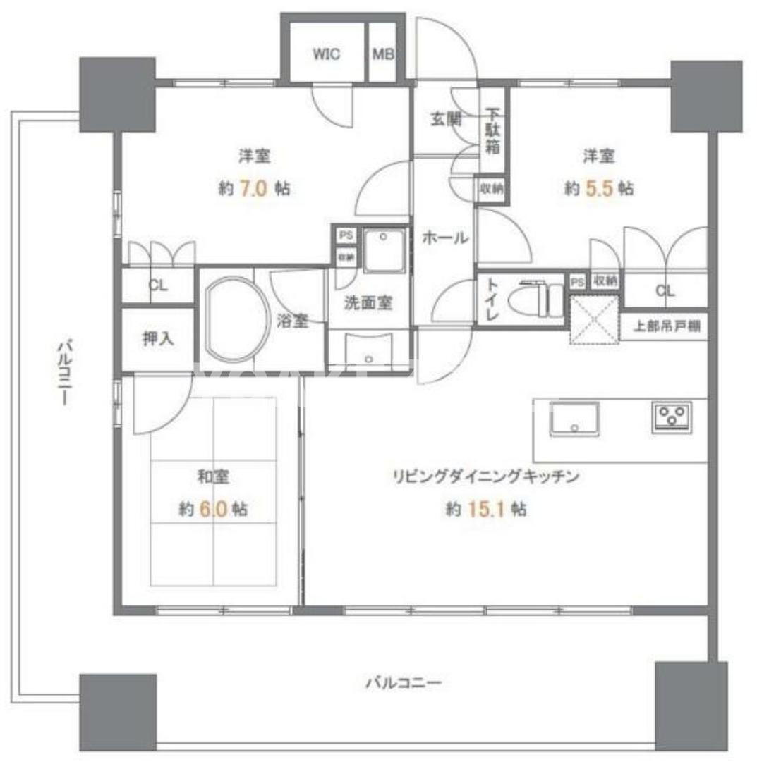 リストレジデンス南林間 8階 3LDK 賃貸物件詳細