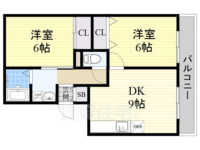 大阪府堺市北区長曽根町 なかもず駅 2DK アパート 賃貸物件詳細