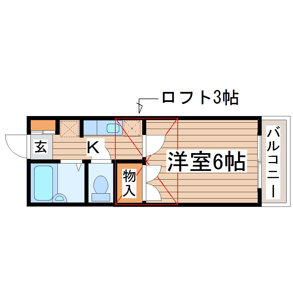 宮城県仙台市宮城野区新田３ 東仙台駅 1K アパート 賃貸物件詳細