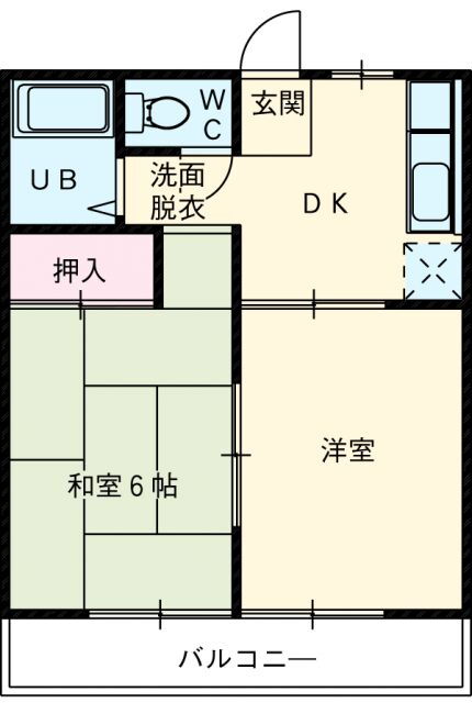 愛知県岡崎市美合西町字松下 美合駅 2DK アパート 賃貸物件詳細