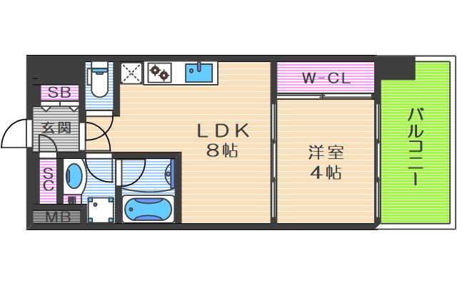 大阪府大阪市北区豊崎６ 中津駅 1LDK マンション 賃貸物件詳細