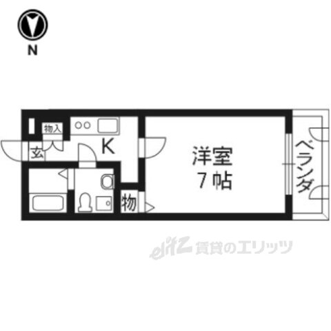 京都府京都市右京区西京極西大丸町 西京極駅 1K マンション 賃貸物件詳細
