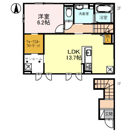 石川県金沢市上荒屋７ 1LDK アパート 賃貸物件詳細