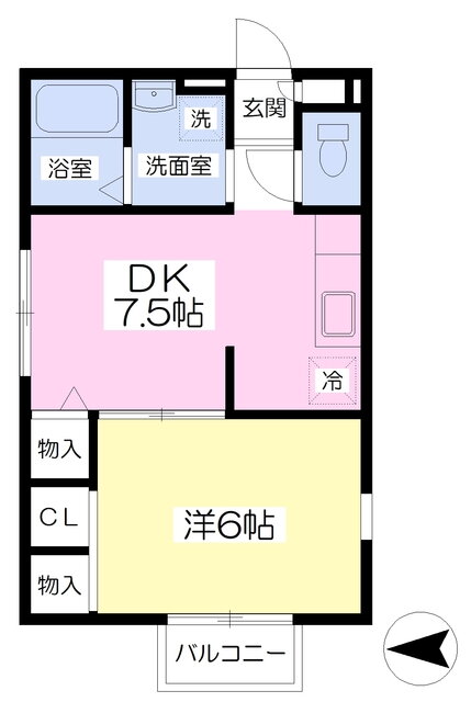 ブランメルイズミＣ 2階 1DK 賃貸物件詳細